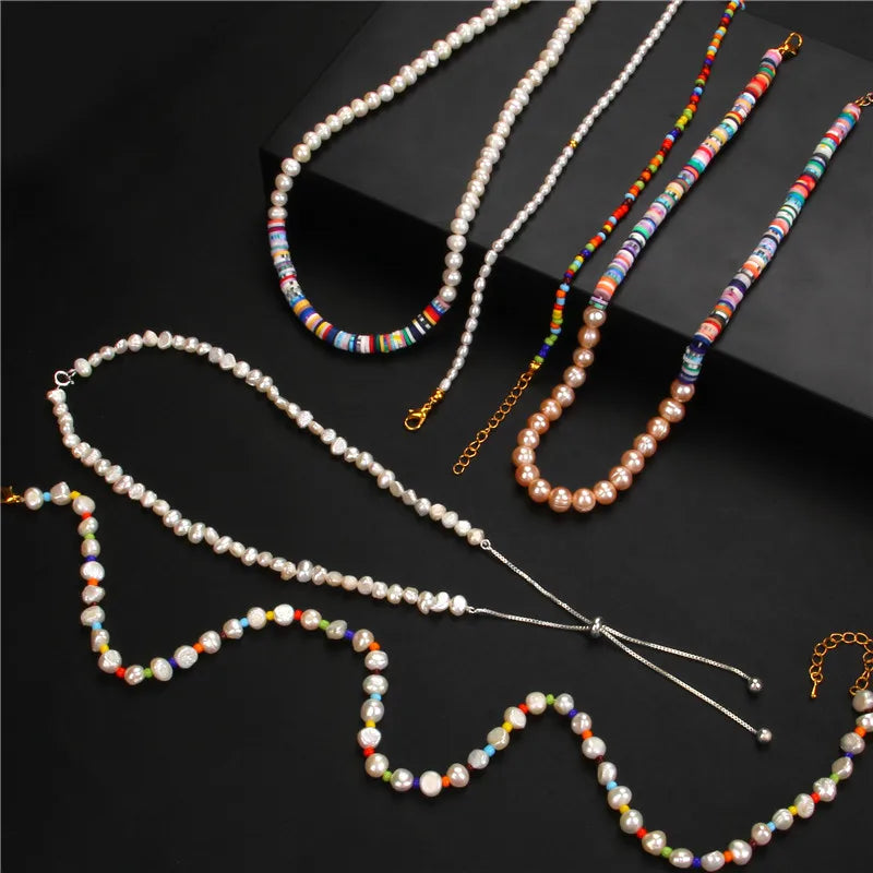 Colorful Beaded Natural Baroque Pearl