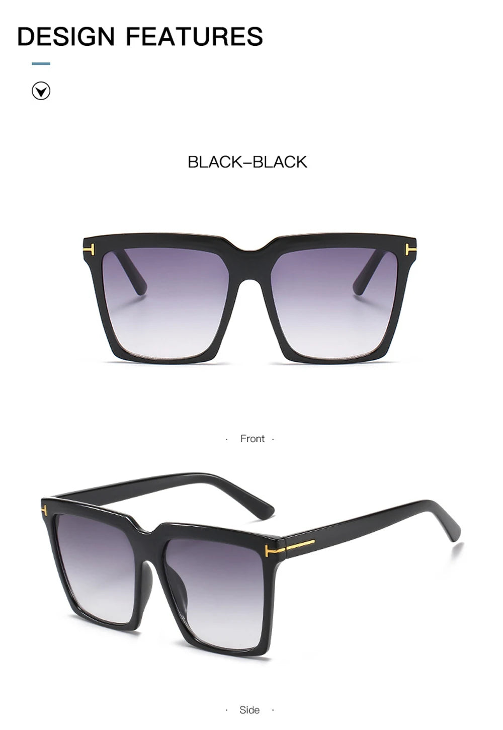 Square Vintage Sunglasses UV400