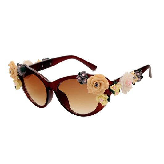 Charming Flower Fashion Cat Eye