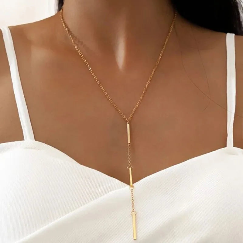 Gold Pearl Round Sequin Moon Butterfly | Rose Flower Pendant Necklaces