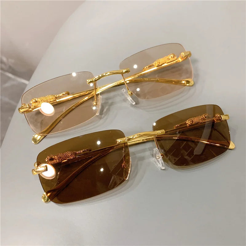 Luxury Golden Leopard Frame Sunglasses | UV400