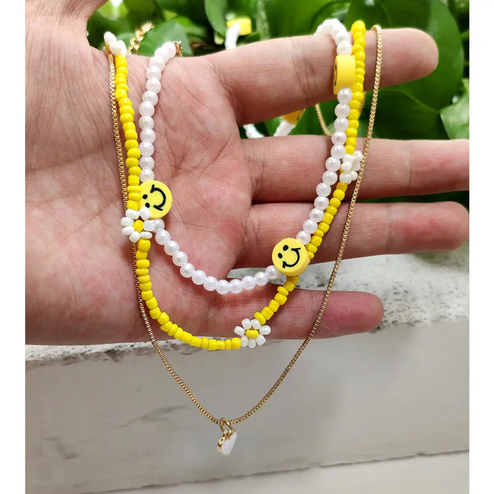 Smile Pearl Acrylic Fruit Heart Beads