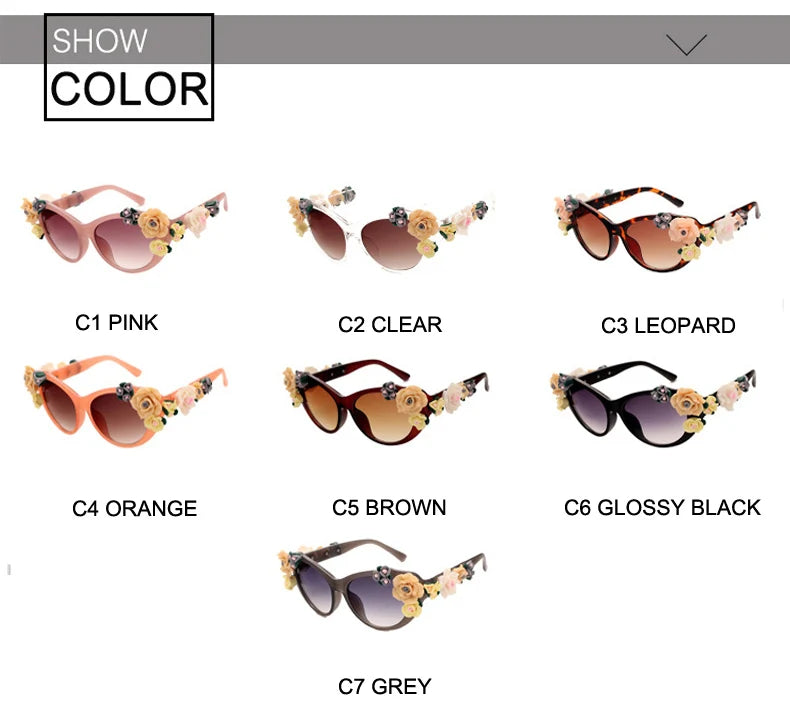 Charming Flower Fashion Cat Eye
