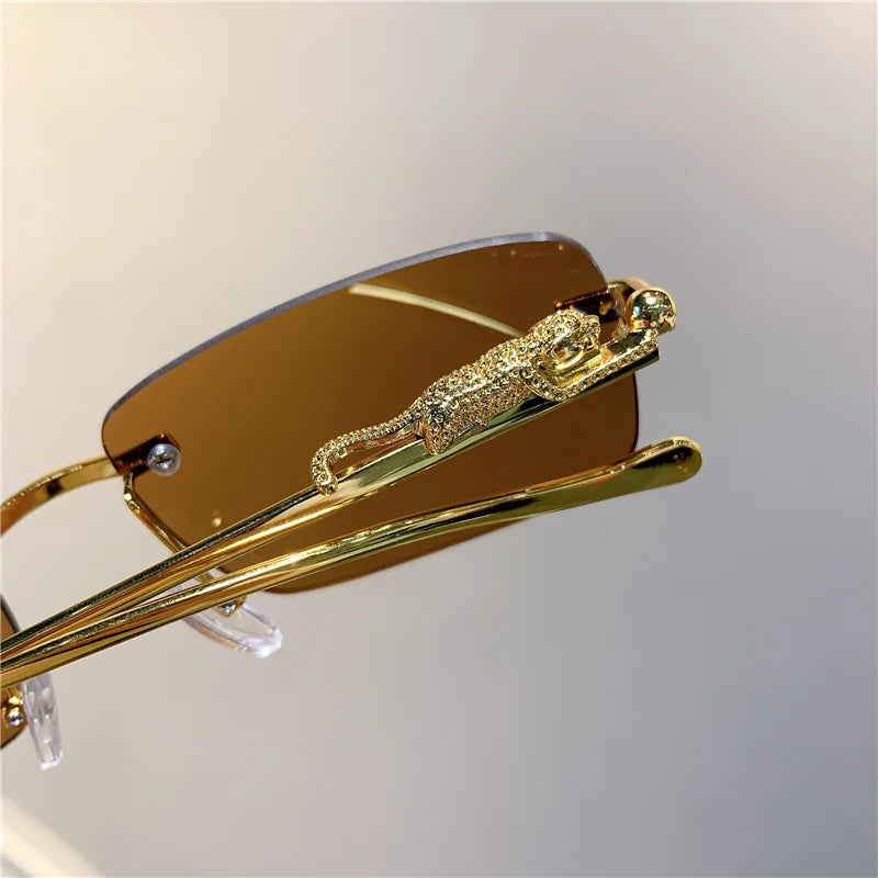 Luxury Golden Leopard Frame Sunglasses | UV400