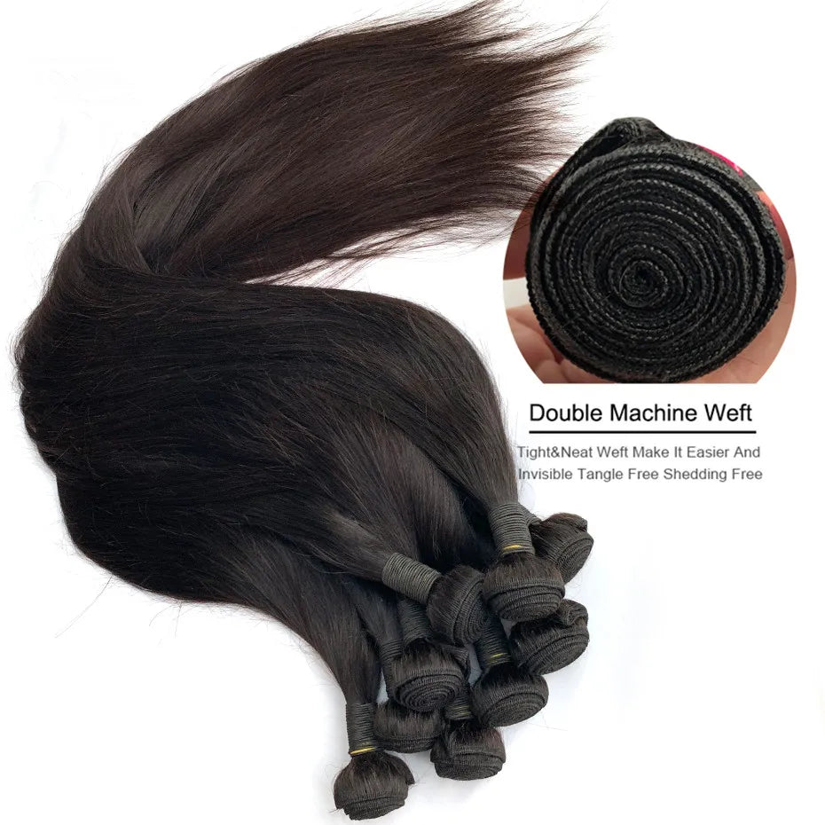 Hair Bundles With Closure 3/4 Bundles