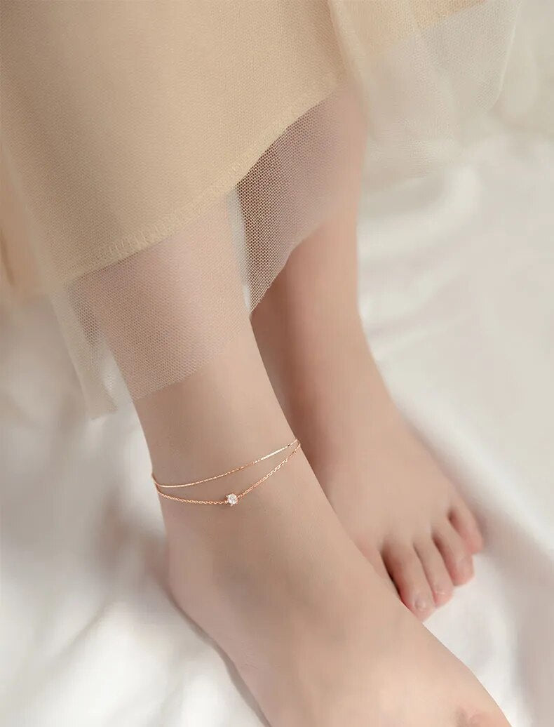 Double Layer Trendy 925 Sterling Silver Bracelet