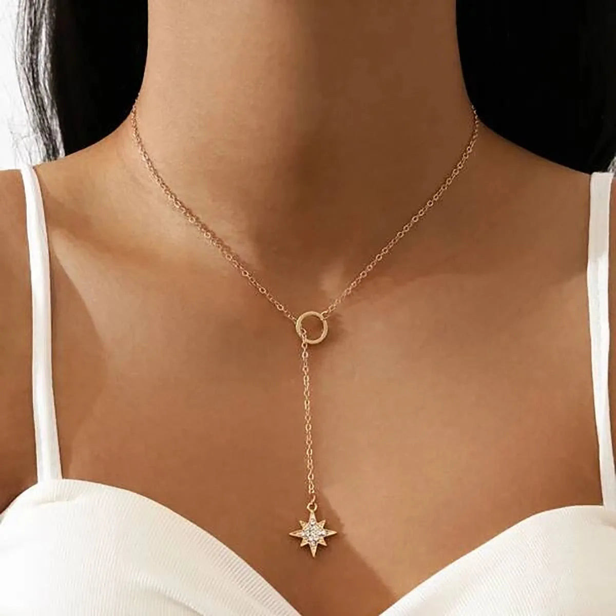 Shiny Crystal Moon Star Love Pearl Pendant