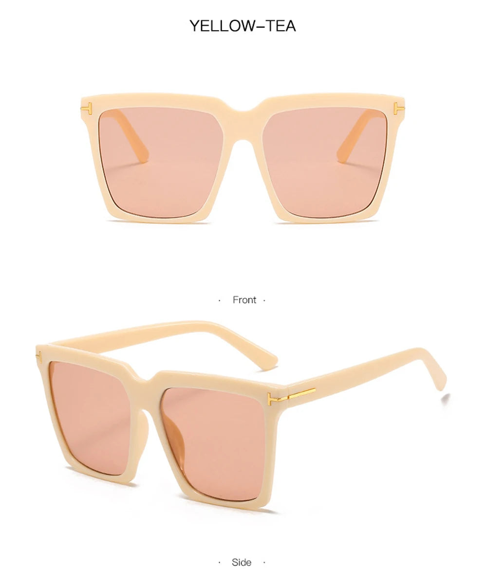 Square Vintage Sunglasses UV400