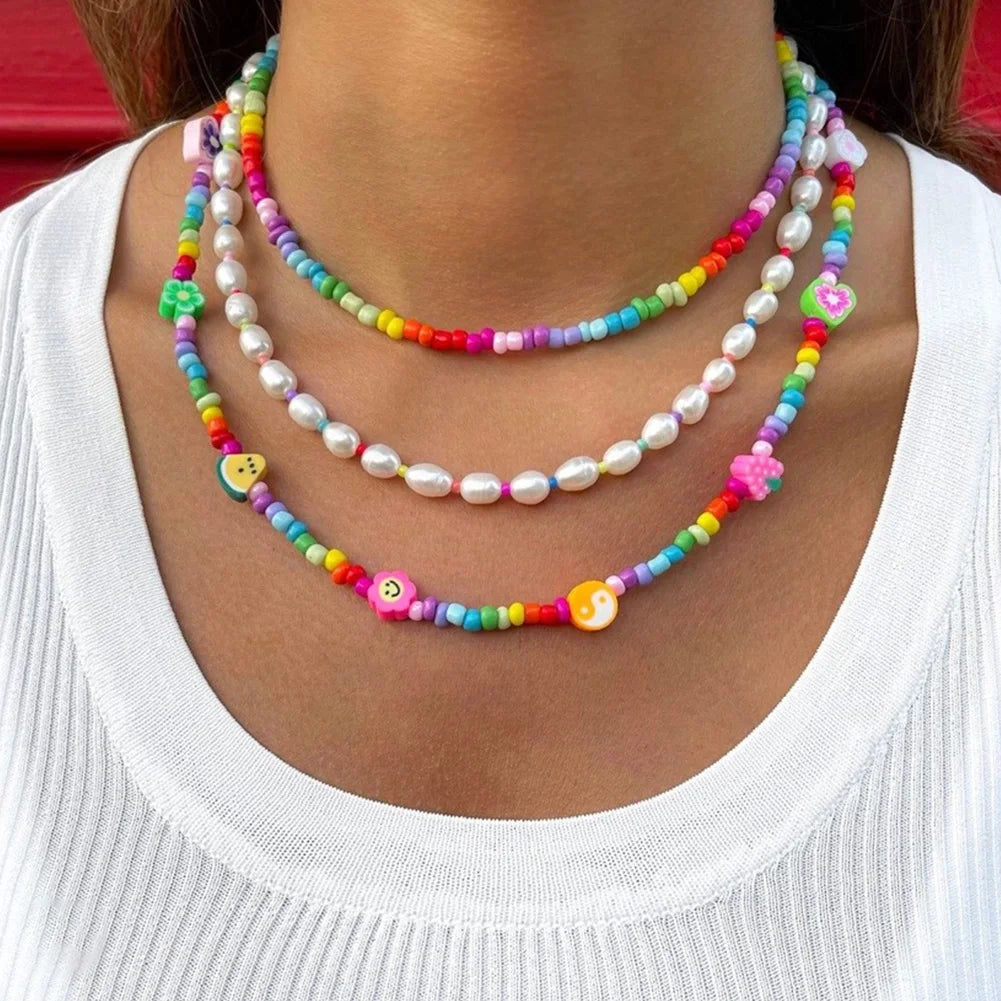 Smile Pearl Acrylic Fruit Heart Beads