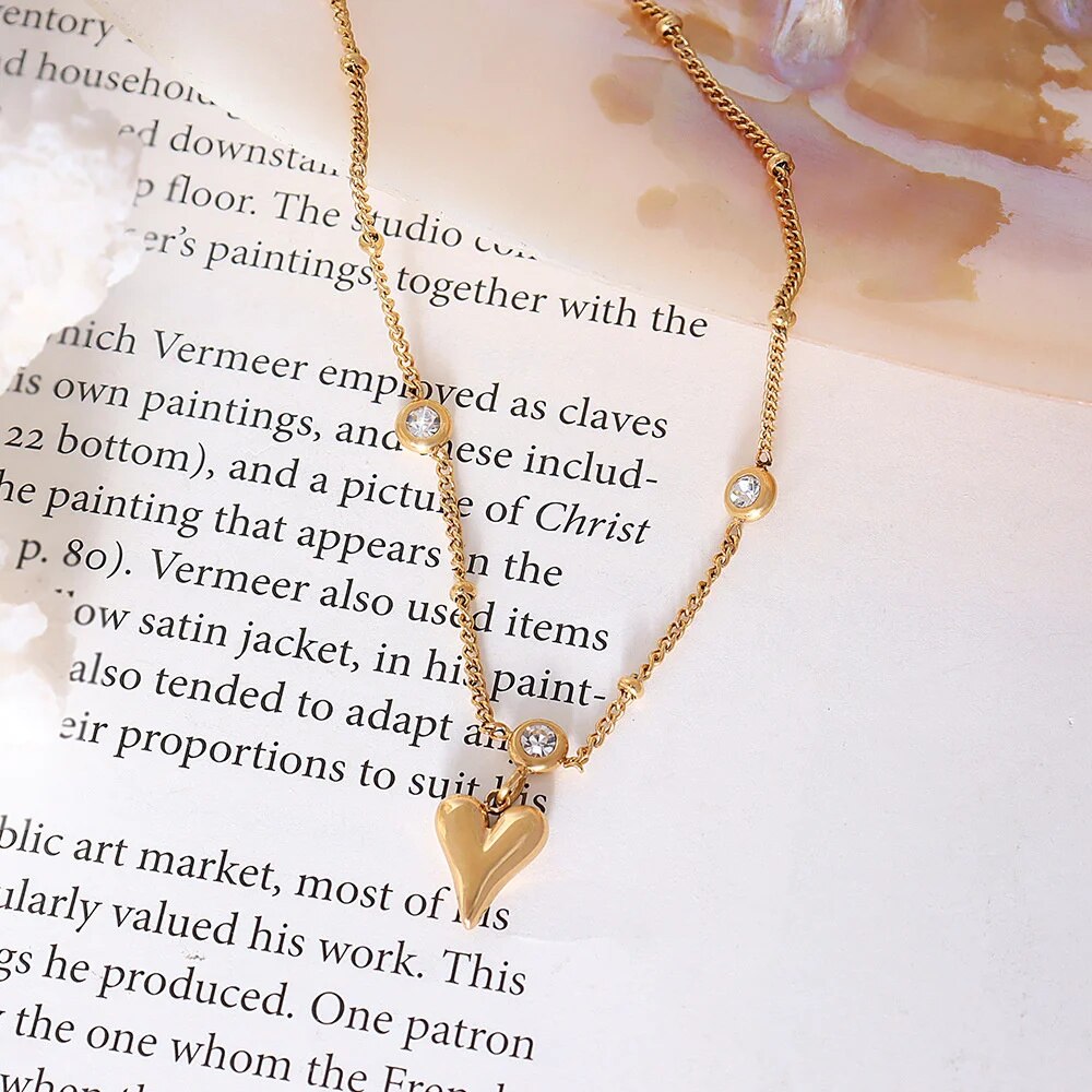 Stainless Steel Peach Heart  Foot Anklet