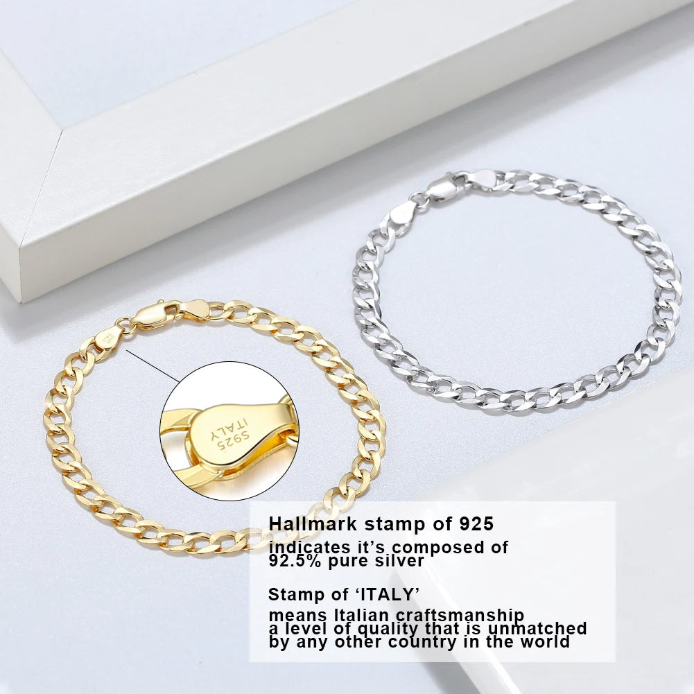 18K Gold Over 925 Sterling Silver Bracelet