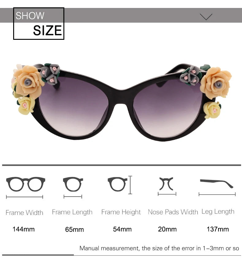 Charming Flower Fashion Cat Eye