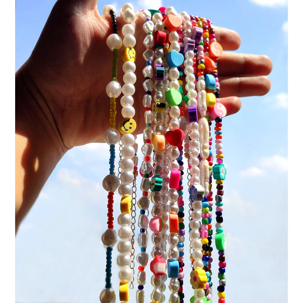 Smile Pearl Acrylic Fruit Heart Beads