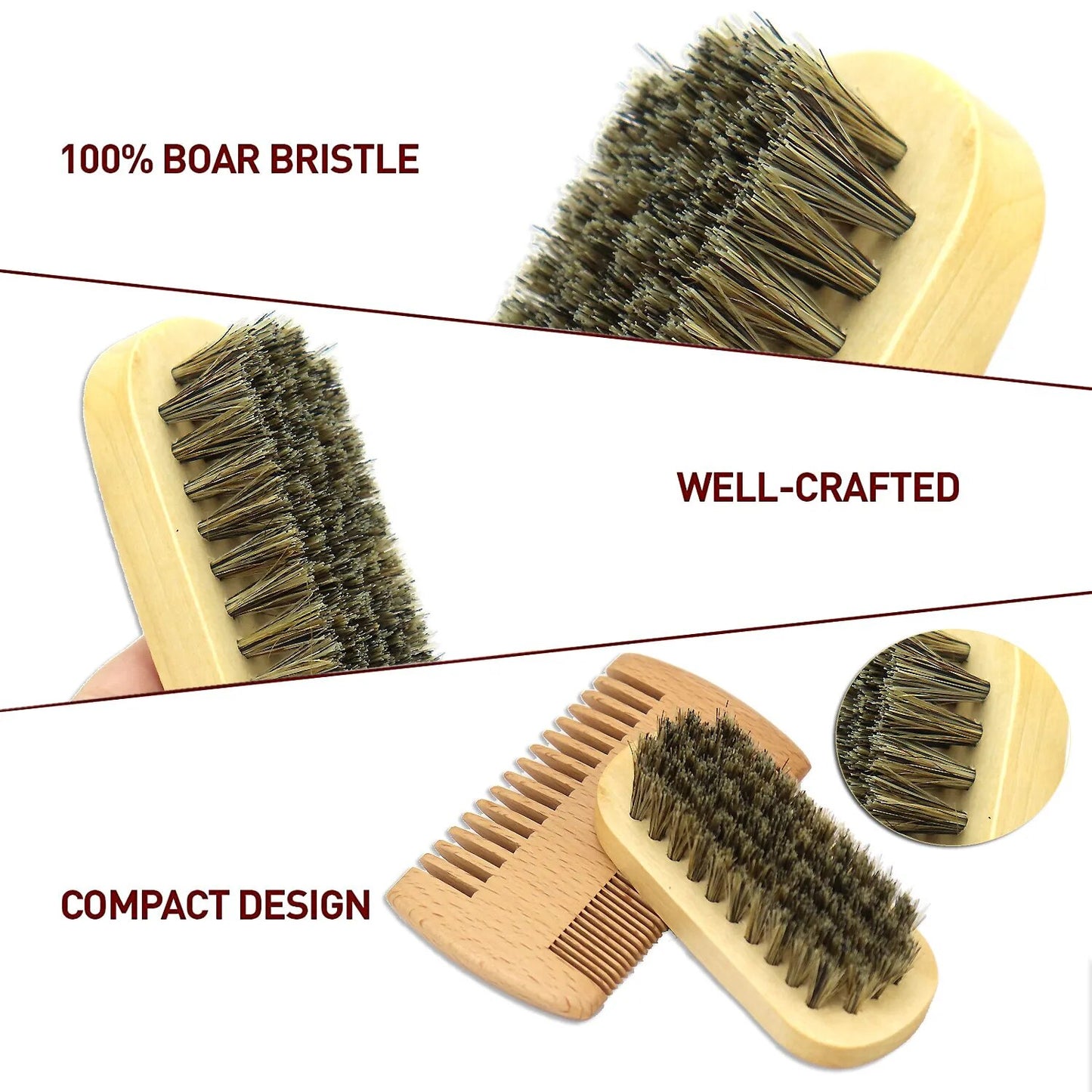  Beard &  Mustache  Brush Set 