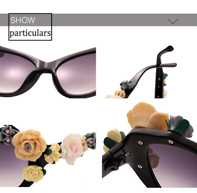 Charming Flower Fashion Cat Eye