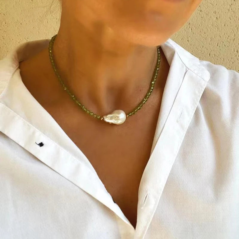 Natural Baroque Pearl Pendant Necklace