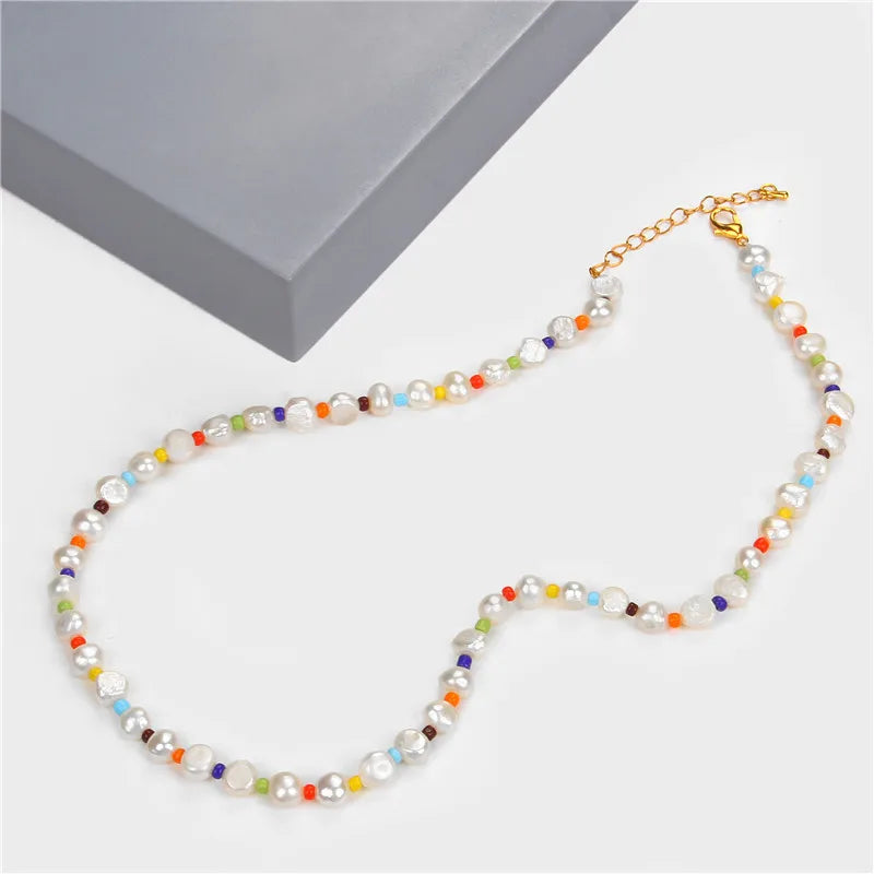 Colorful Beaded Natural Baroque Pearl