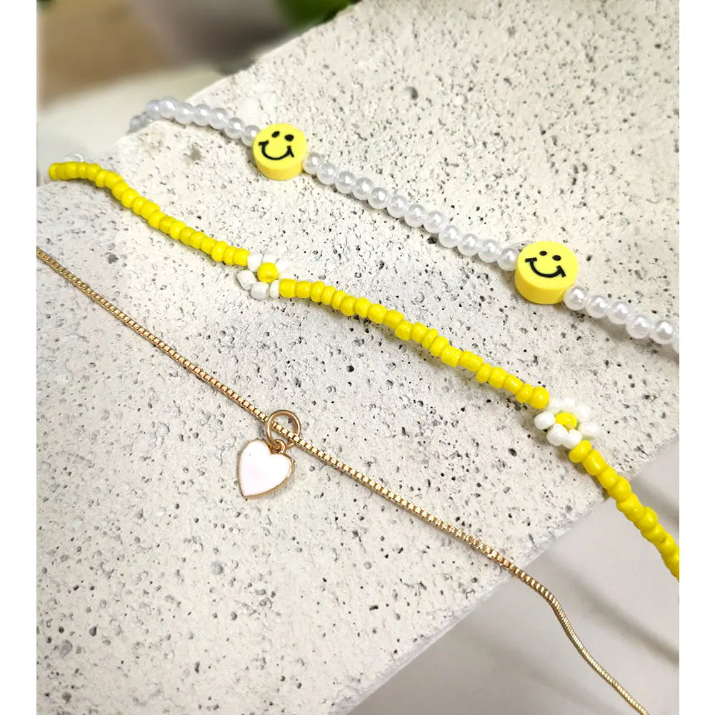 Smile Pearl Acrylic Fruit Heart Beads