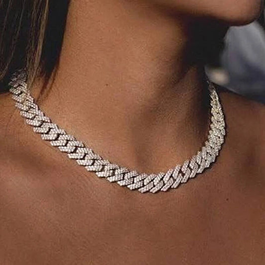 Couple Jewelry | 12mm Micro Pave CZ Cuban Link