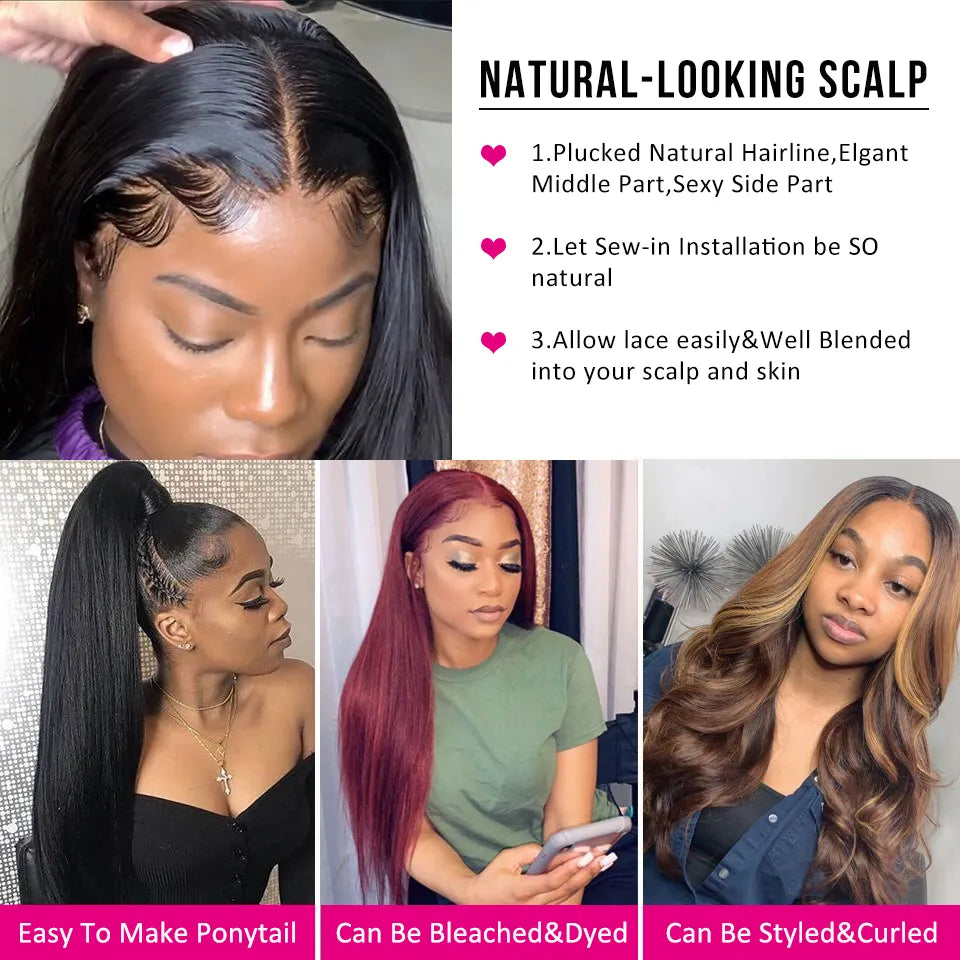 Brazilian Pre Plucked Lace Closure Wig