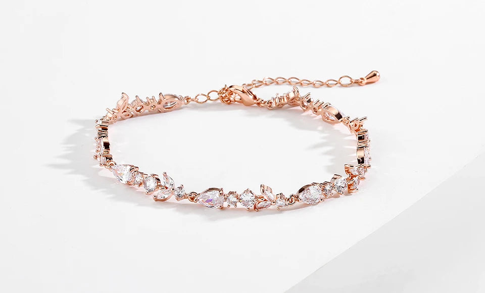 Leaf Bridal Charm Bracelet Jewelry