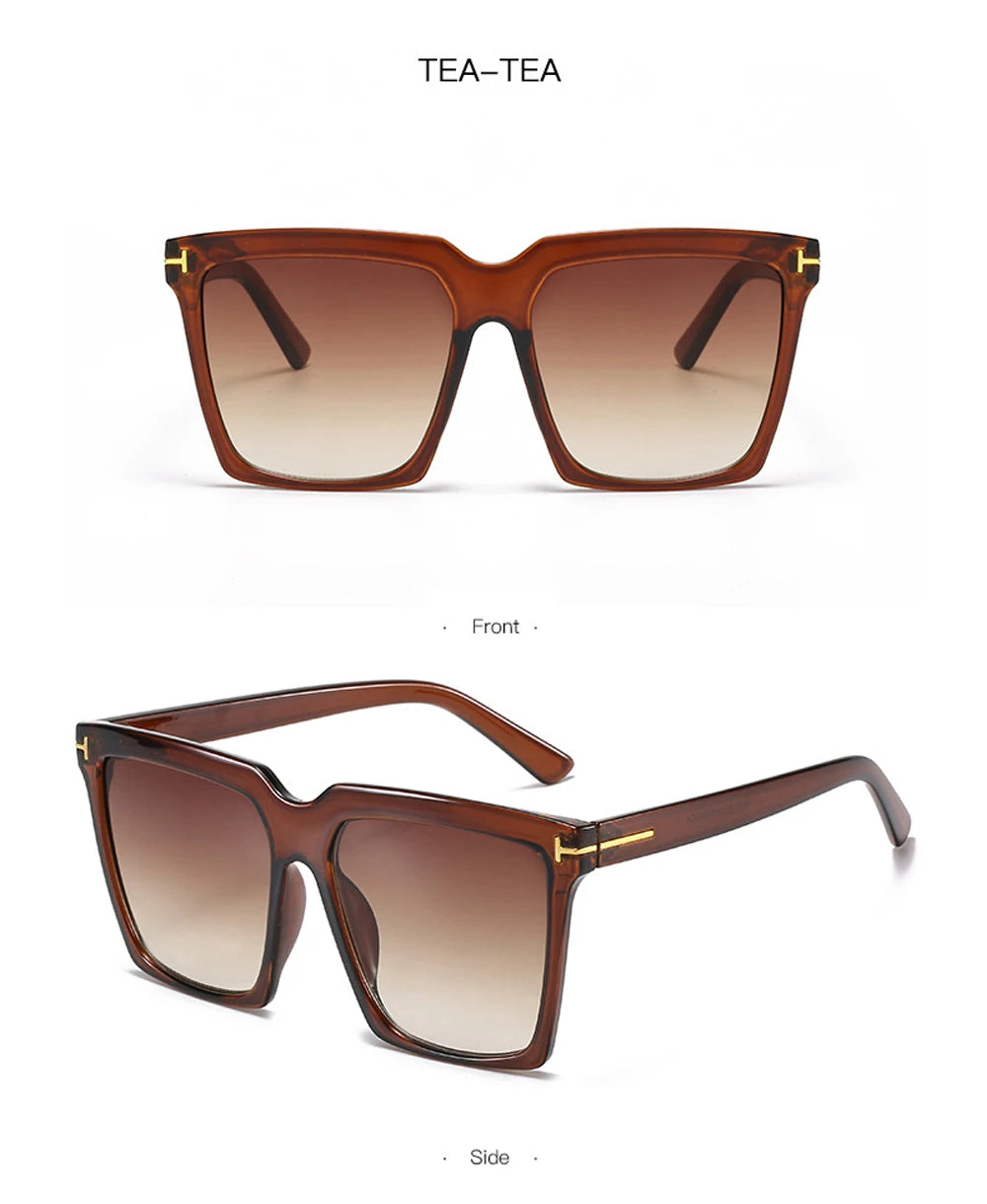Square Vintage Sunglasses UV400