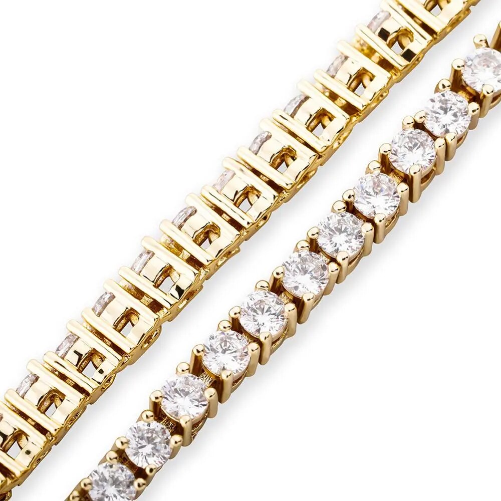 Adjustable 3mm Row Tennis Cubic Zirconia Anklet
