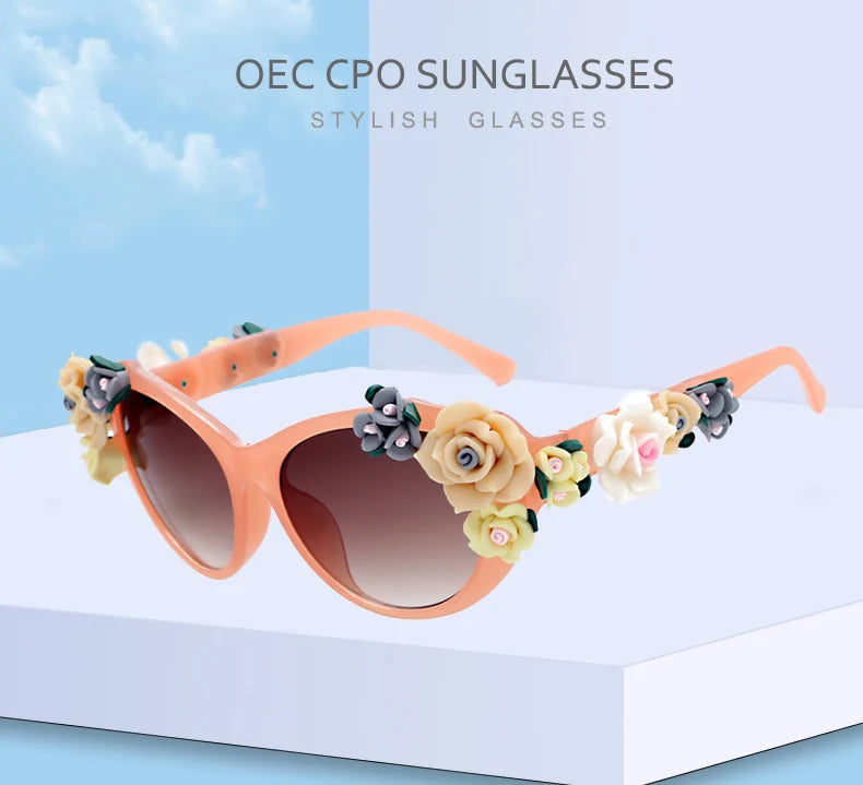 Charming Flower Fashion Cat Eye