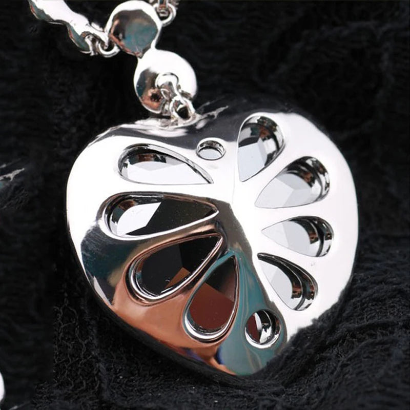 Titanic Heart Of The Ocean Rose Blue Crystal Necklace