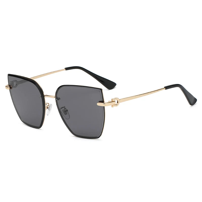 Cat Eye Rimless Gradient Sunglasses Shade