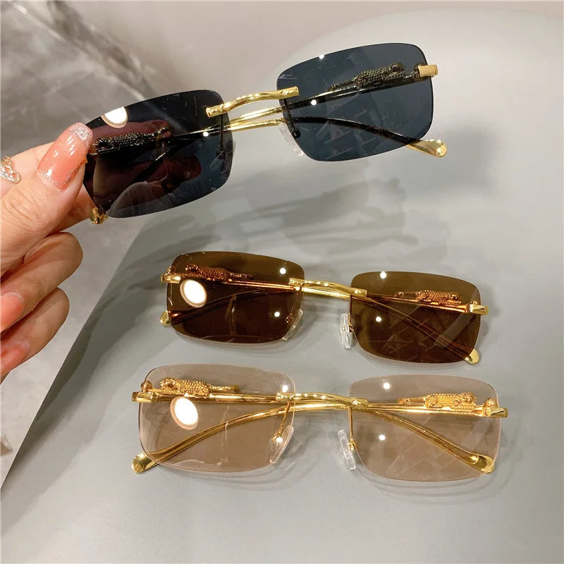 Luxury Golden Leopard Frame Sunglasses | UV400