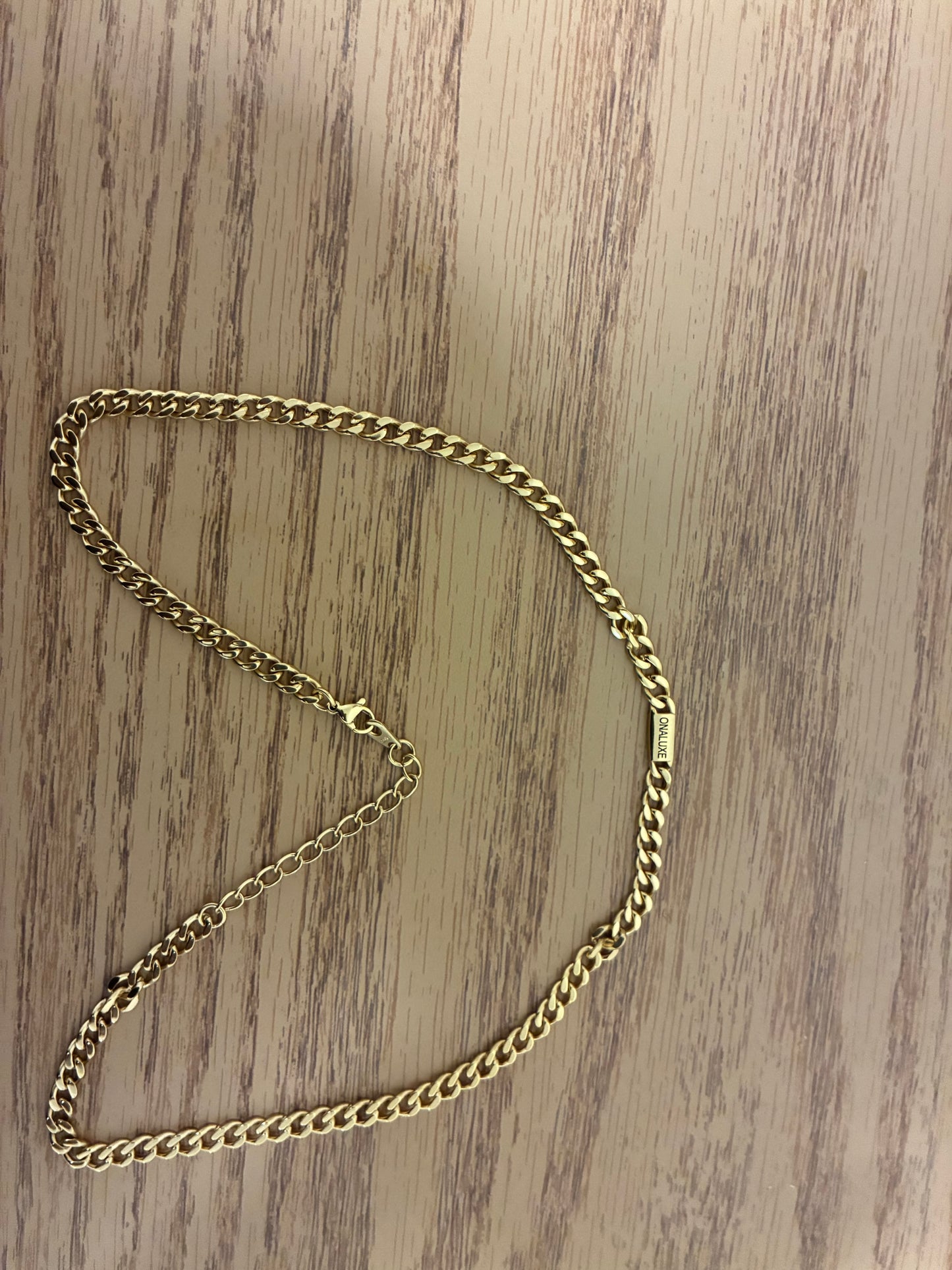 Cuban Link Chain for Men – Stainless Steel Gold Rope Necklace