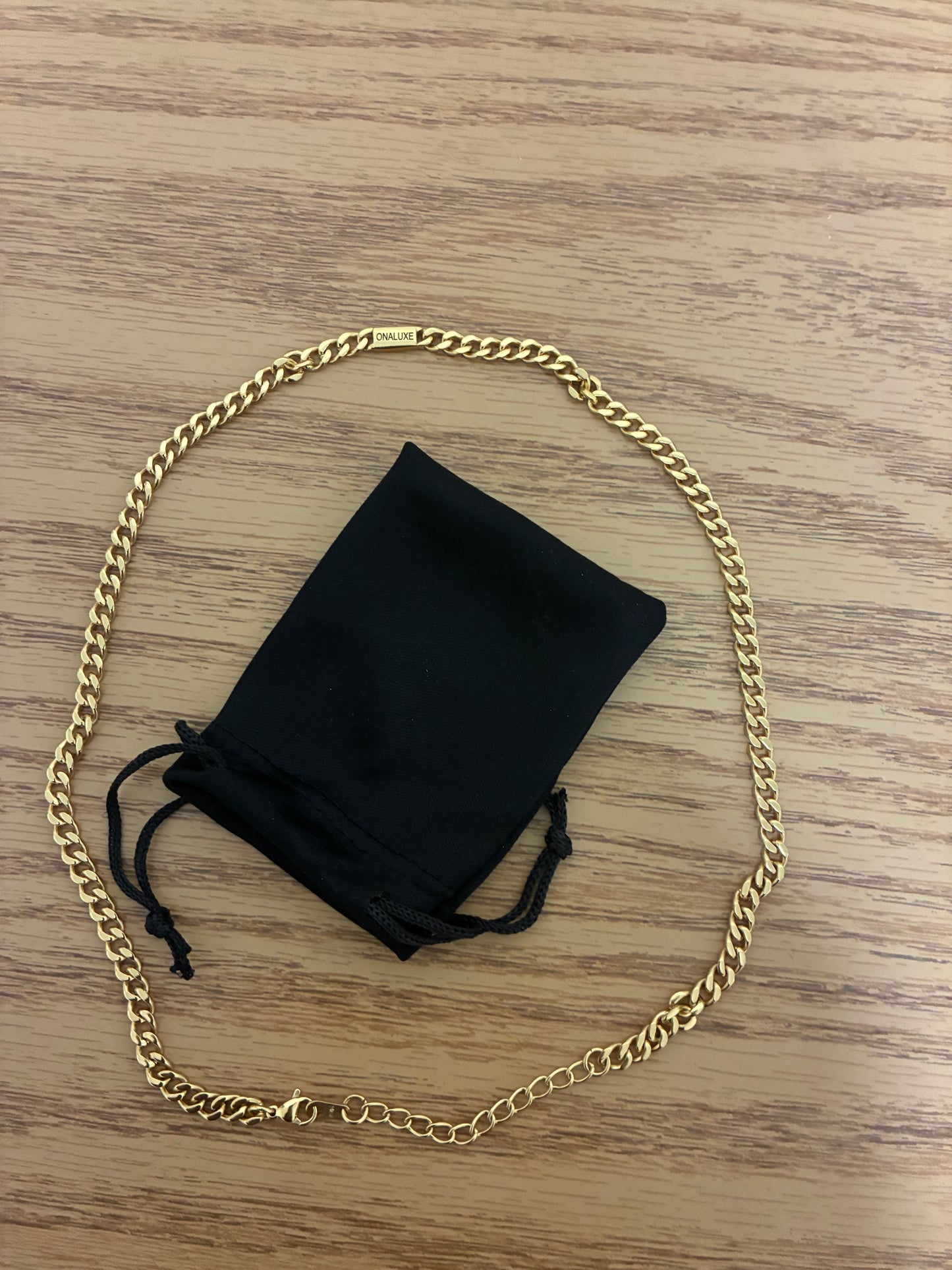 Cuban Link Chain for Men – Stainless Steel Gold Rope Necklace