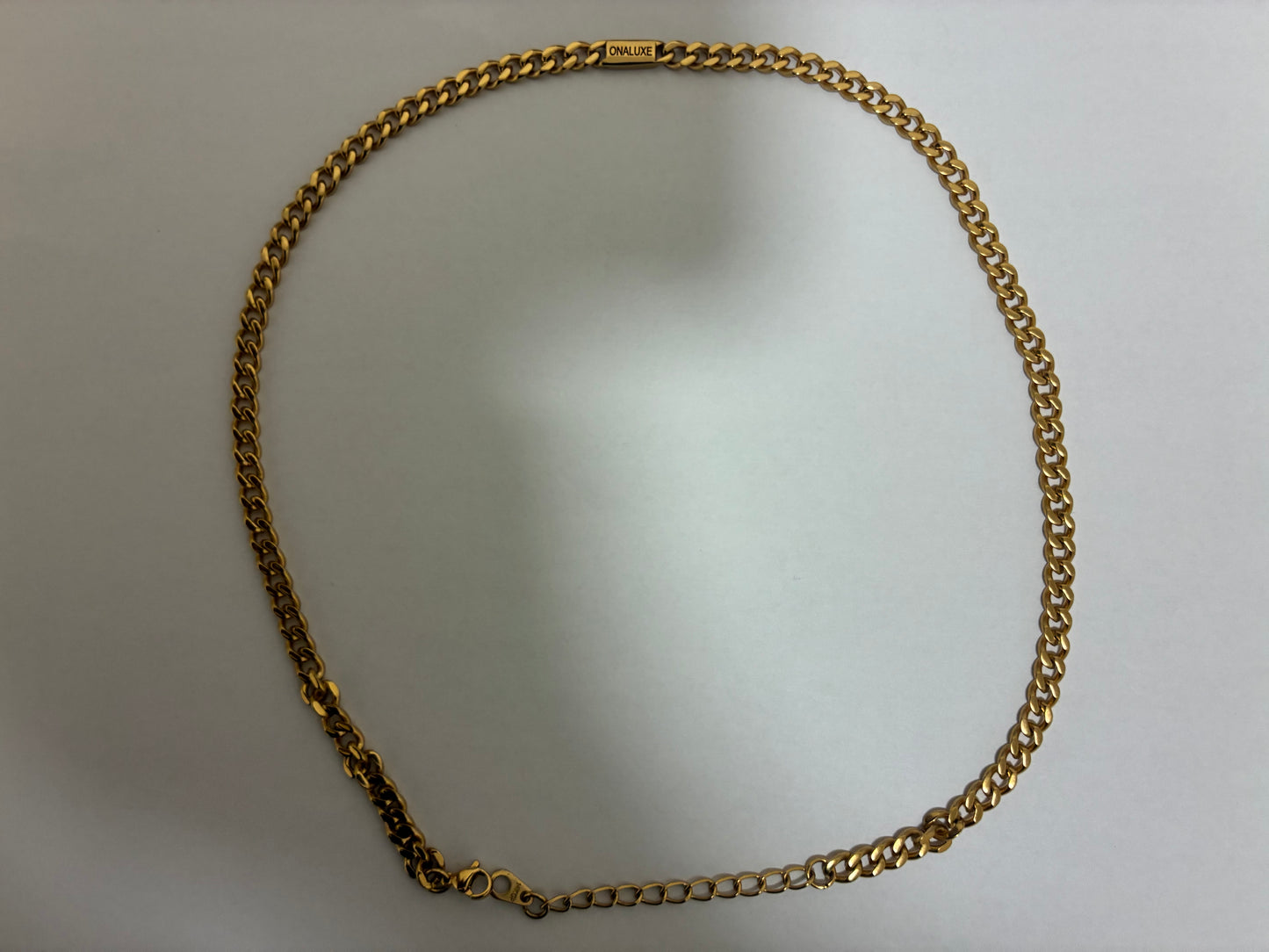 Cuban Link Chain for Men – Stainless Steel Gold Rope Necklace
