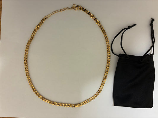 Cuban Link Chain for Men – Stainless Steel Gold Rope Necklace