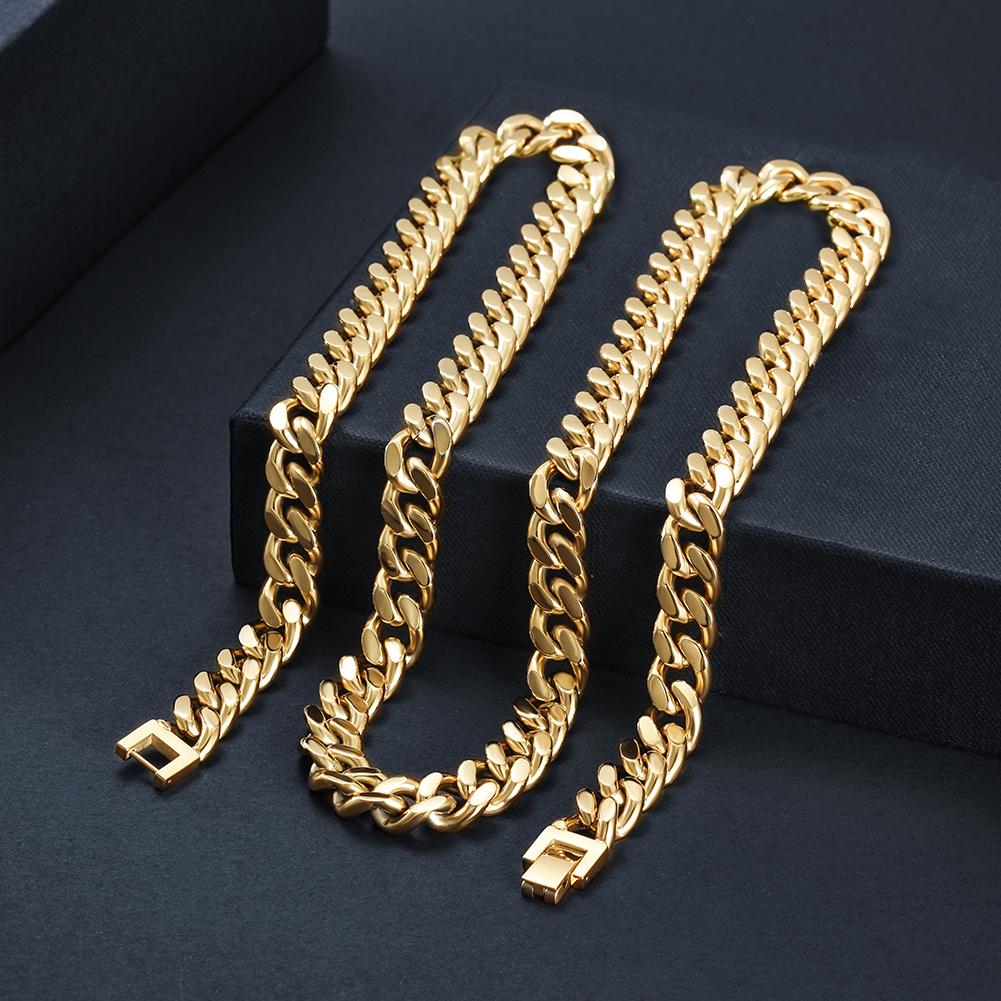 Gold Hip Hop Cuban Chain Necklace