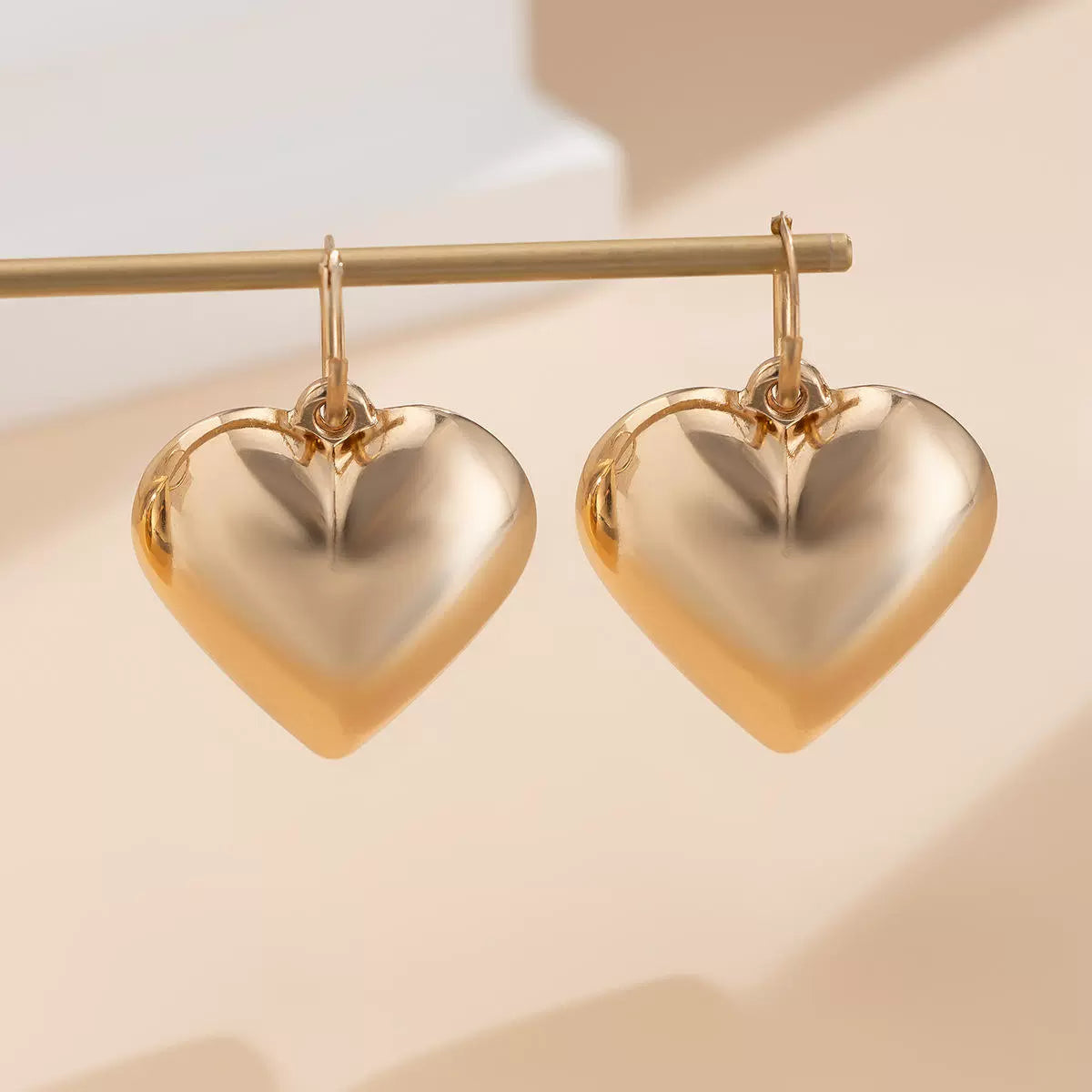 Imitation Pearl Beaded Heart Necklace & Bracelet Set