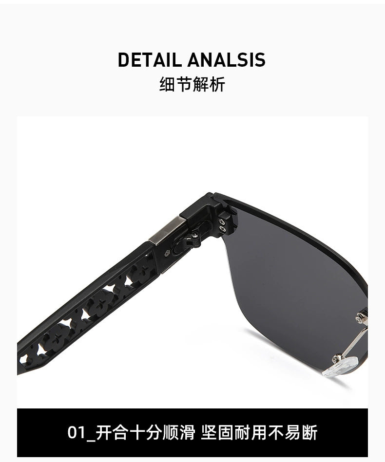 Personalized Frameless Trimming Sunglasses Women High-Grade Elegant Frame round Face Slimming UV-Proof UV400 Sunglasses Category 3