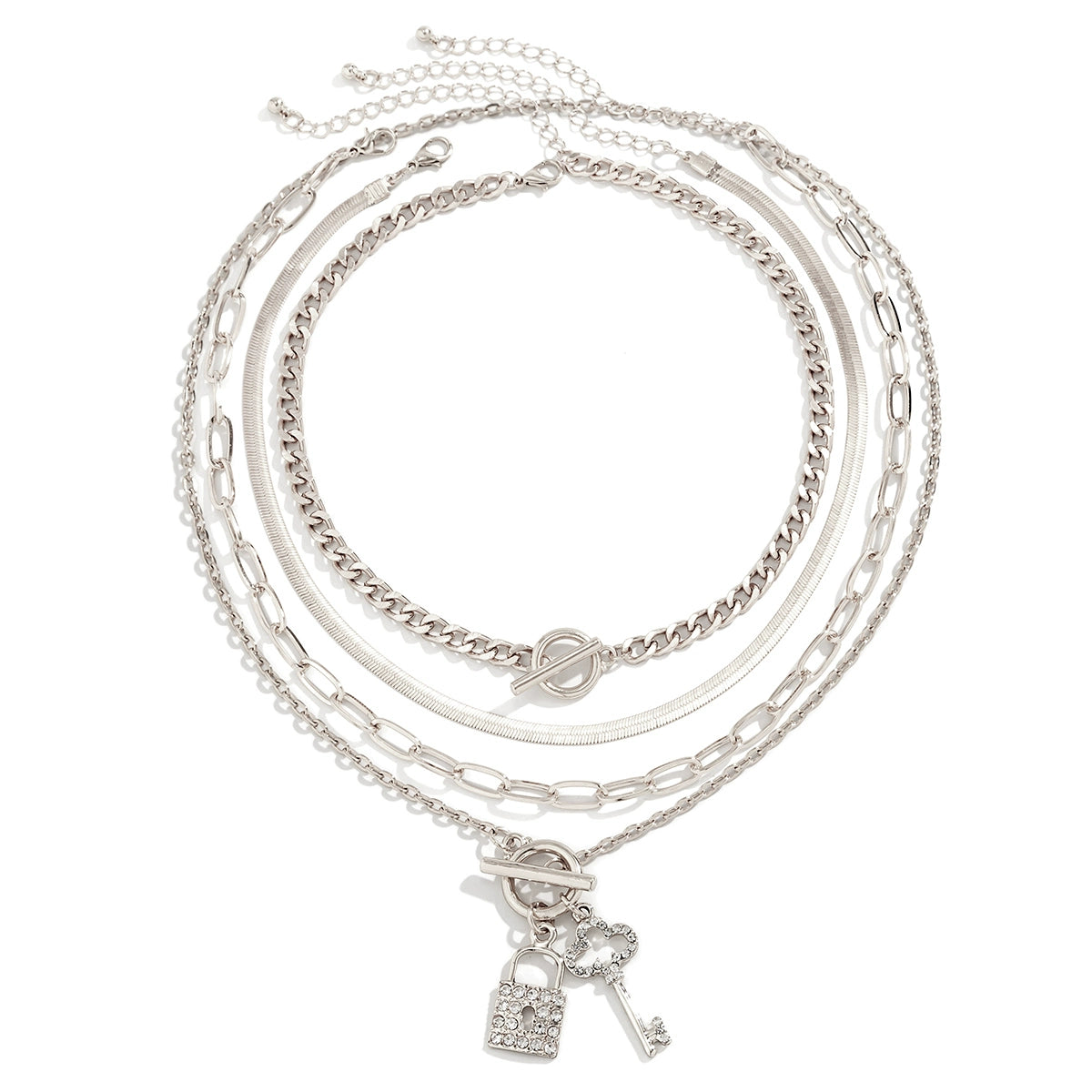 4-Piece Key Lock Twin Ornament Tide