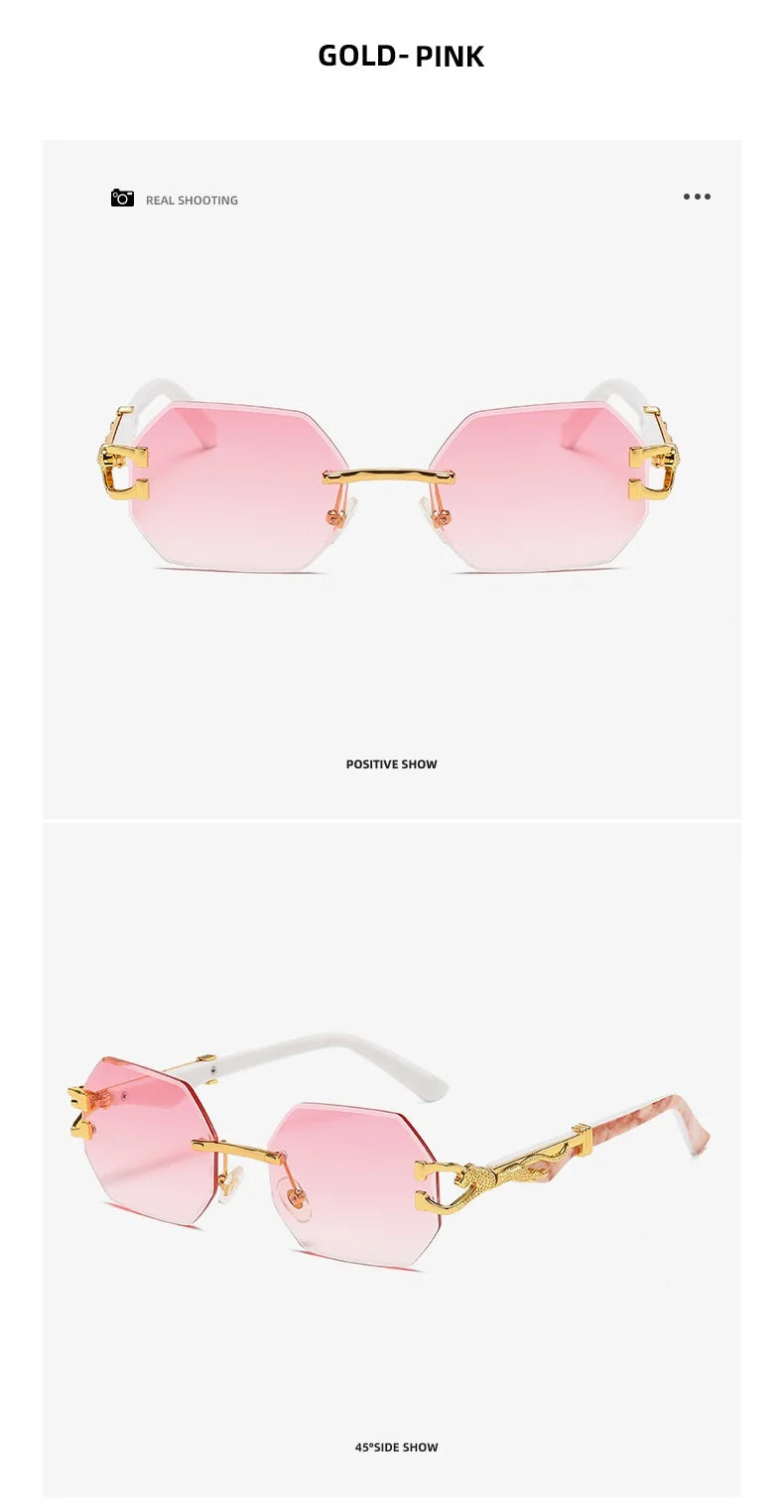 Rimless Designer Eyewear UV400 Shades