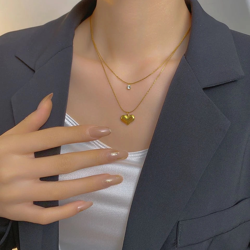 Double Layer  Exquisite Pendant
