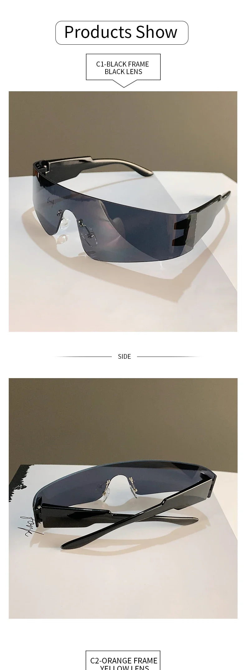 One-pieces Rimless Shades UV400 Sunglasses