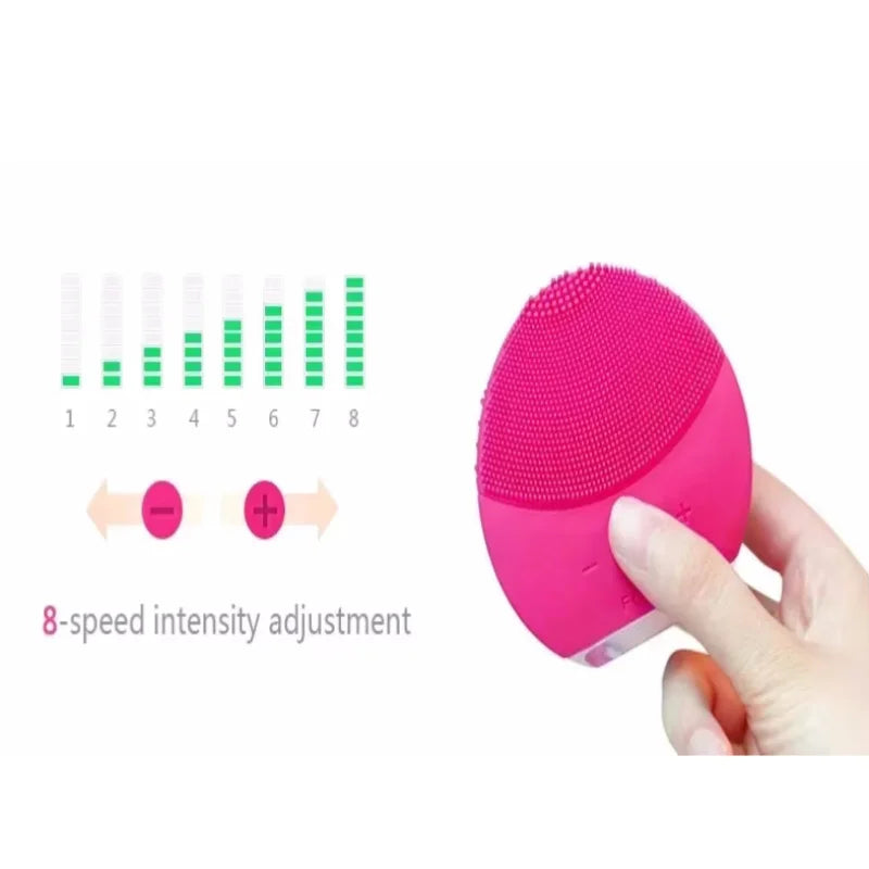 mini2 silicone facial cleansing brush waterproof, level 8