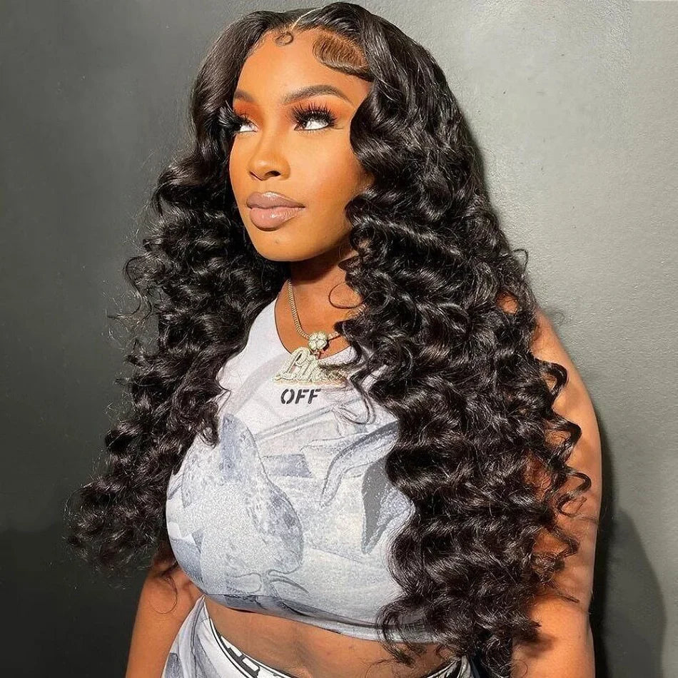 13x6 Loose Lace Front Human Hair Wigs | 250% Transparent 30, 40 Inch