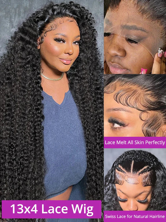 250% Wave Curly 13x4 Lace Front