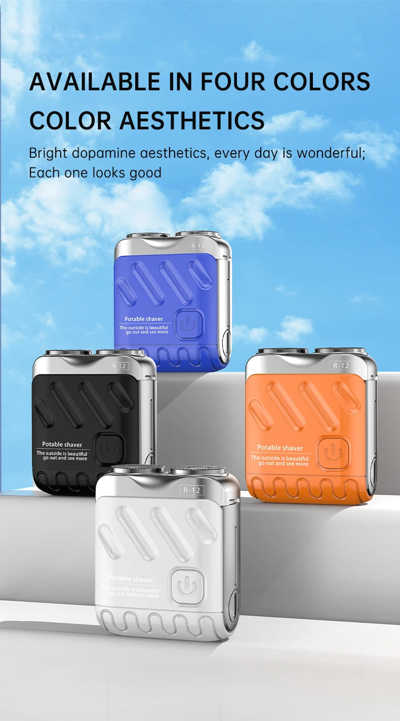 Mini Electric Shaver Dual Head Waterproof Razor