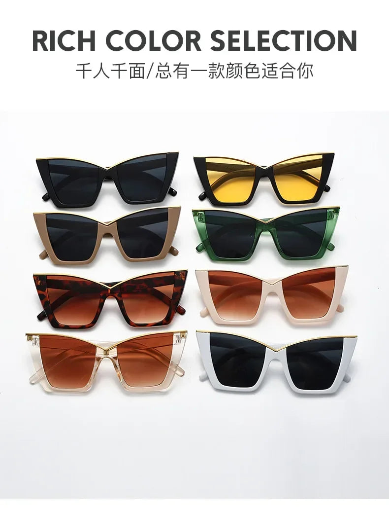 Cat Eye Square Retro Shades