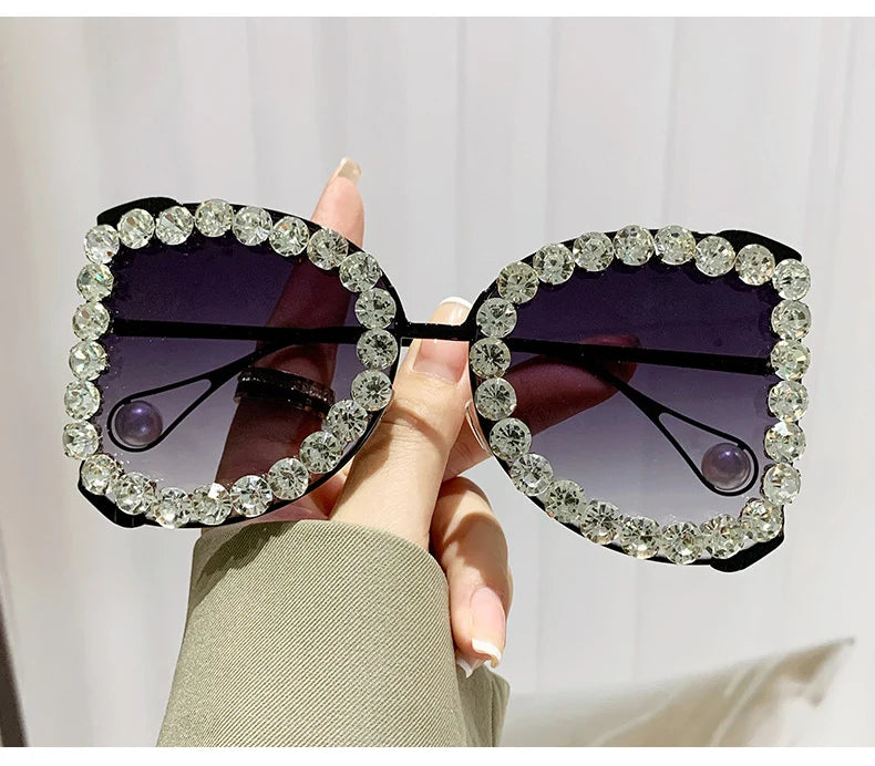 Luxury Diamonds UV400 Eyewear | European And American Style Sun Glasses