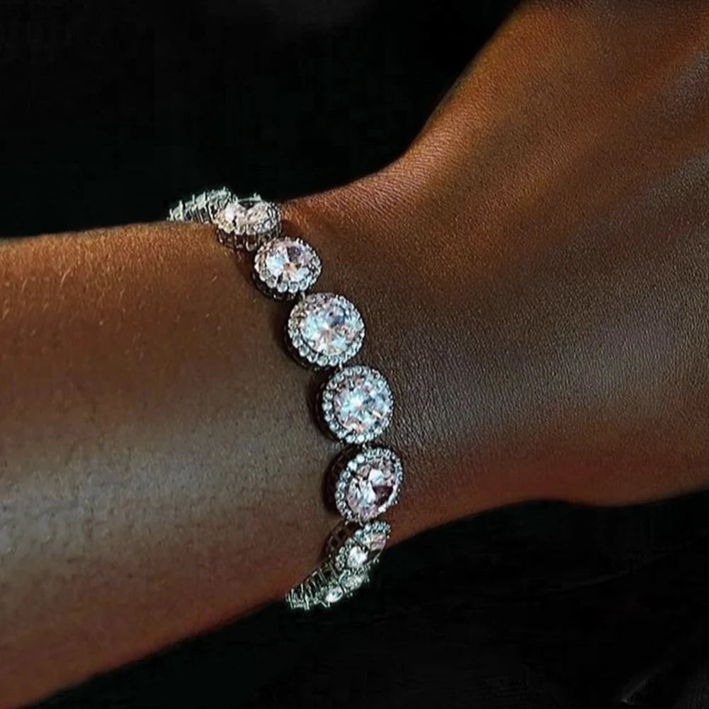 Iced Out Heart Square Crystal Cuban Link