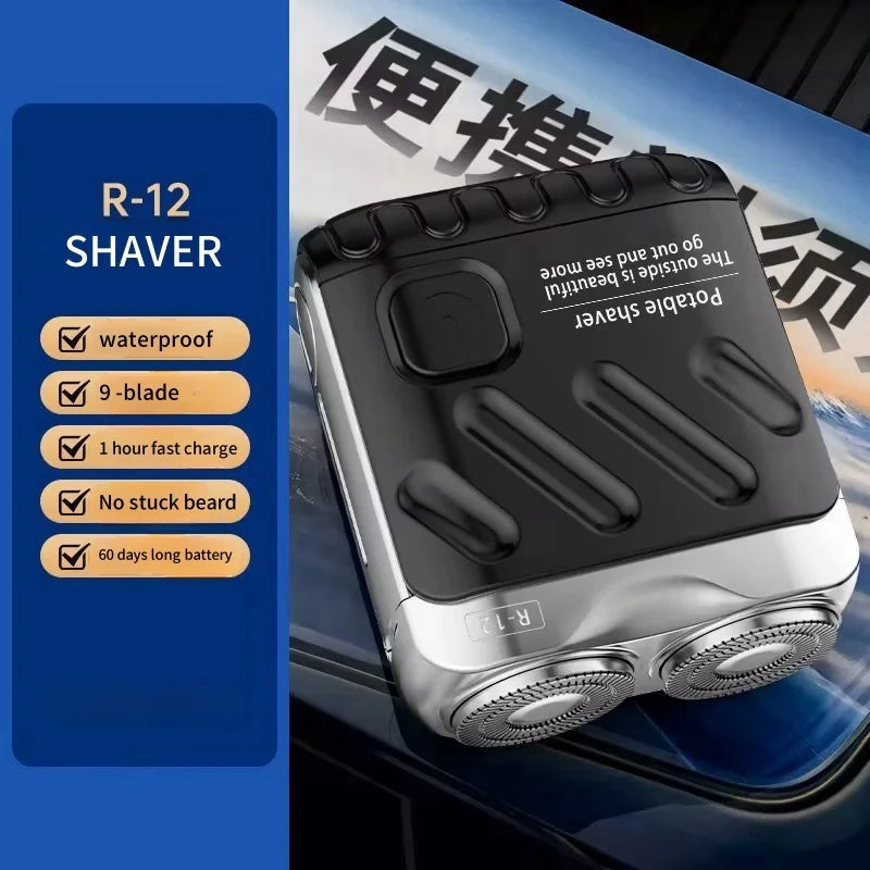 Mini Electric Shaver Dual Head Waterproof Razor